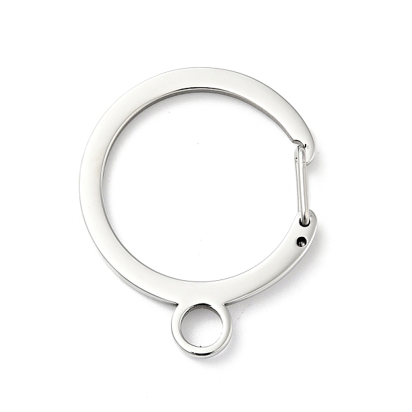 

PandaHall 304 Stainless Steel Gate Snap Key Clasps, Round Ring, Stainless Steel Color, 36x29.5x2.5mm, Inner Diameter: 24x23.5mm 304...