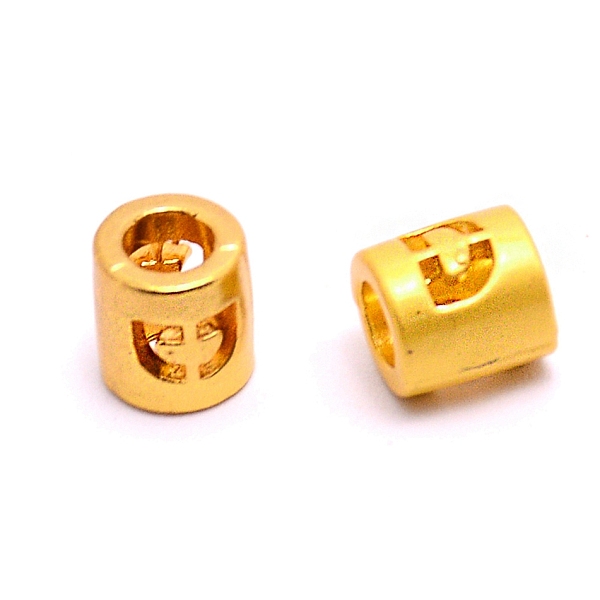 

PandaHall Alloy Letter Beads, Column, Matte Gold Color, Letter.D, 6.5x6mm, Hole: 3mm Alloy Letter D