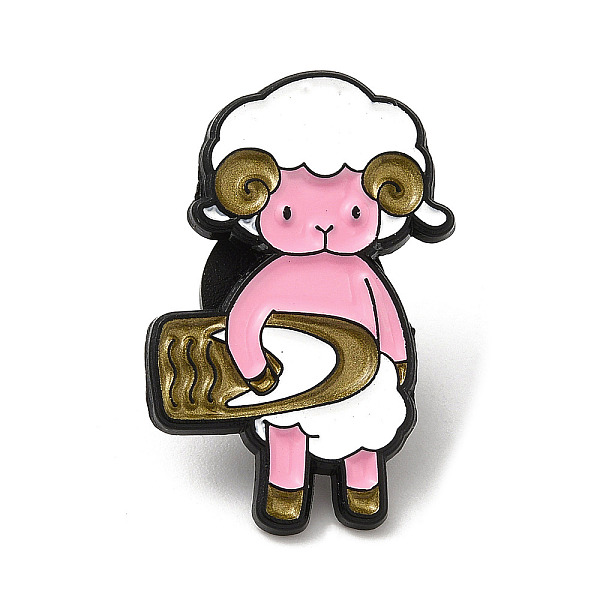

PandaHall Happy Sheep Enamel Pins, Black Alloy Brooch for Men Women, White, 26.5x18x1.3mm Alloy+Enamel Sheep White