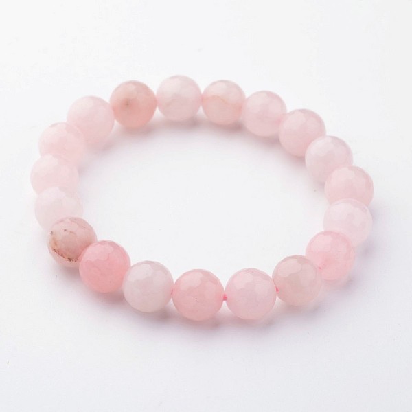 

PandaHall Natural Rose Quartz Stretch Bracelets, Beaded Bracelets, 55mm Rose Quartz