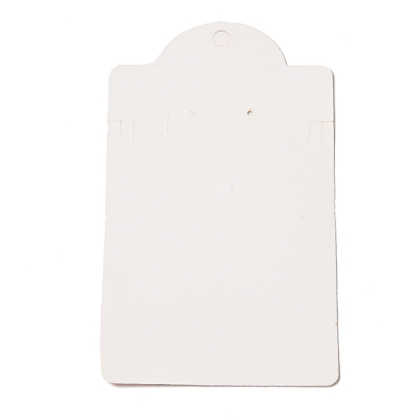 長方形の紙 15.5x9.1x0.05 ペア イヤリング ディスプレイ カード (吊り下げ穴付き)