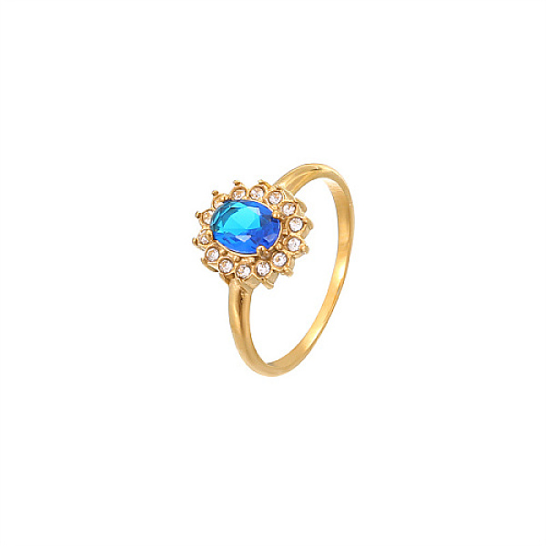

PandaHall Cubic Zirconia Oval Finger Ring, Golden Stainless Steel Finger Ring, Blue, US Size 8(18.1mm) Stainless Steel+Cubic Zirconia Oval...