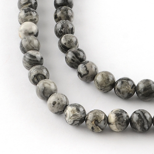 Natural Map Stone/Picasso Stone/Picasso Jasper Beads Strands