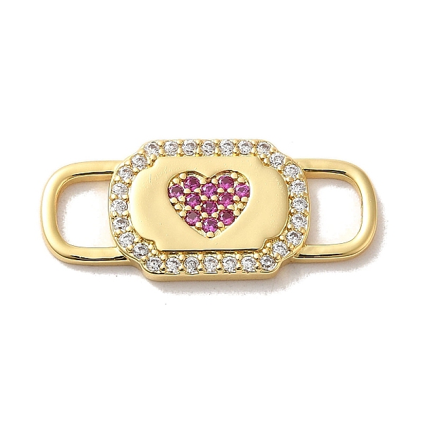 

PandaHall Brass Cubic Zirconia Buckles, for Watch Making, Heart, Medium Violet Red, 10.5x24x2mm, Hole: 5x3.5mm Brass Heart