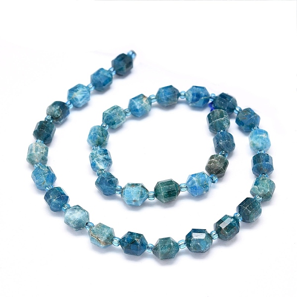 

PandaHall Natural Apatite Beads Strands, with Seed Beads, Faceted, Bicone, Double Terminated Point Prism Beads, 7~8x7~8mm, Hole: 0.8mm...