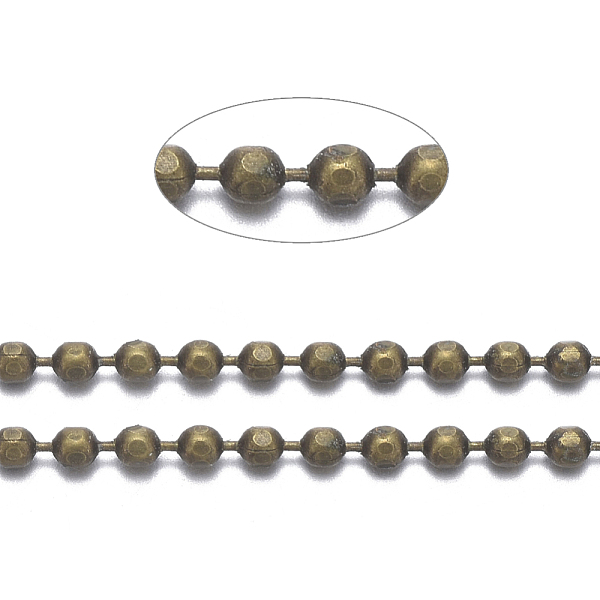 

PandaHall Brass Ball Chains, Faceted, Long-Lasting Plated, Soldered, with Spool, Lead Free and Nickel Free, Antique Bronze, 1.5mm, about...