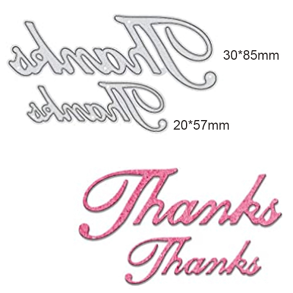

PandaHall Carbon Steel Cutting Dies Stencils, for DIY Scrapbooking/Photo Album, Decorative Embossing DIY Paper Card, Word Thanks, 30x85mm...