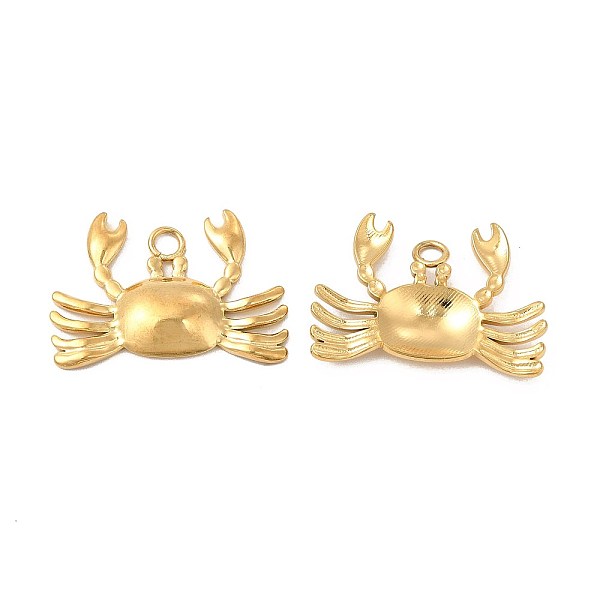 

PandaHall Ion Plating(IP) 304 Stainless Steel Pendants, Crab Charm, Golden, 24.5x17x3mm, Hole: 2.5mm 304 Stainless Steel Crab