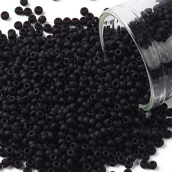 

PandaHall TOHO Round Seed Beads, Japanese Seed Beads, (14F) Very Dark Amethyst Transparent Matte, 11/0, 2.2mm, Hole: 0.8mm, about..., Purple