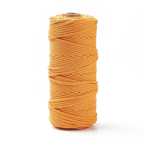 

PandaHall Cotton String Threads, for DIY Crafts, Gift Wrapping and Jewelry Making, Dark Orange, 3mm, about 109.36 Yards(100m)/Roll Cotton..., Yellow