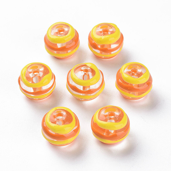 

PandaHall Transparent Glass Beads, with Enamel, Round, Yellow, 12x11.5mm, Hole: 1.5~1.8mm Glass Round Yellow