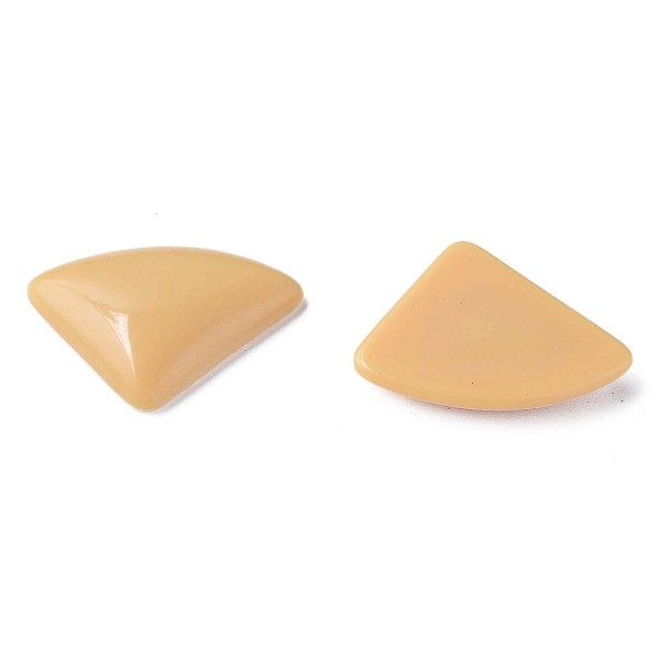 

PandaHall Opaque Acrylic Cabochons, Triangle, BurlyWood, 19.5x28x5mm, about 354pcs/500g Acrylic Triangle Orange