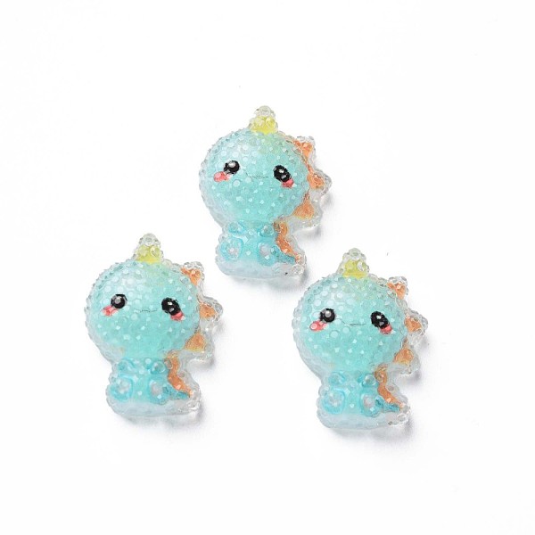 

PandaHall Transparent Epoxy Resin Cabochons, Dinosaur, Pale Turquoise, 22x17x7mm Epoxy Resin Dinosaur