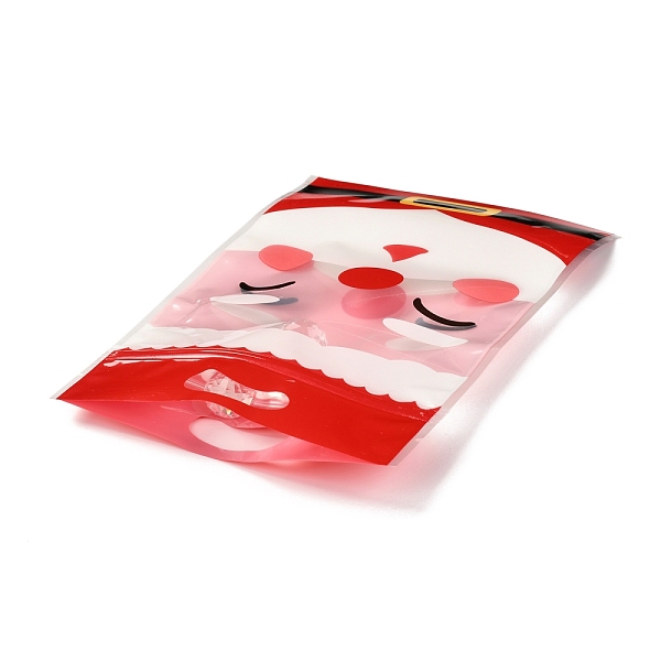 

PandaHall Christmas Theme Rectangle Plastic Zip Lock Candy Storage Bags, Self Seal Bag, for Biscuit & Candy Packaging, Santa Claus..., Red