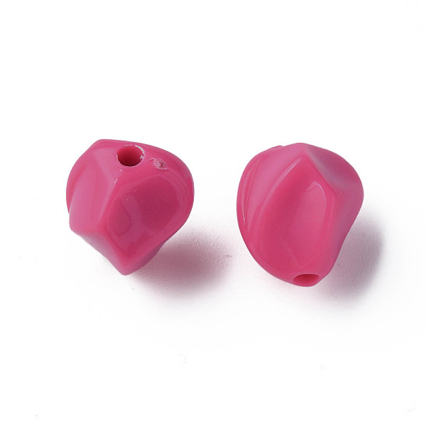 

PandaHall Opaque Acrylic Beads, Nuggets, Deep Pink, 16.5x15x13.5mm, Hole: 2.5mm, about 340pcs/500g Acrylic Nuggets