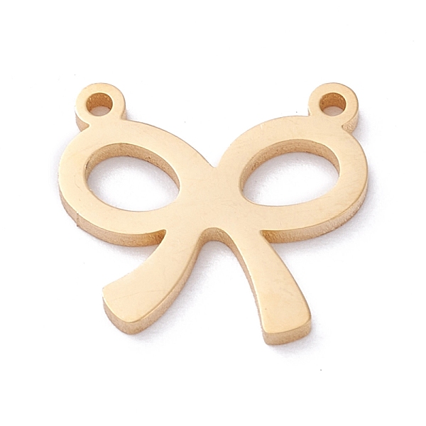 

PandaHall Vacuum Plating 304 Stainless Steel Links Connectors, Bowknot, Golden, 12x13x1mm, Hole: 1mm 304 Stainless Steel Bowknot