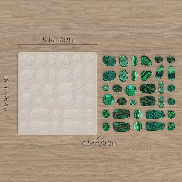 

PandaHall DIY Silicone Molds, Decoration Making, Resin Casting Molds, For UV Resin, Epoxy Resin Jewelry Making, Clear, 163x151x5mm, Hole...