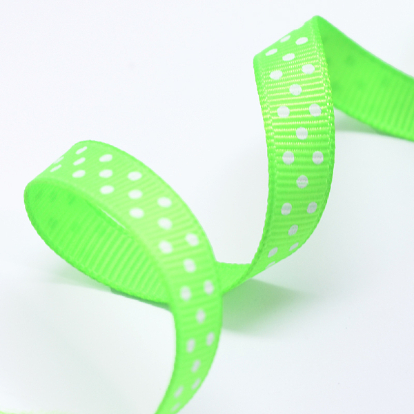 

PandaHall Polka Dot Ribbon Grosgrain Ribbon, Green, four points on an oblique line, about 3/8 inch(10mm) wide, 50yards/roll(45.72m/roll)...