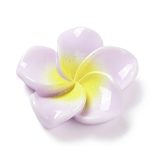 

PandaHall Opaque Resin Cabochons, Plumeria Flower, Plum, 20x20.5x6.5mm Resin Flower Purple