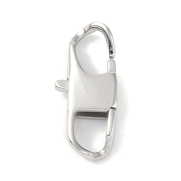 

PandaHall 316 Surgical Stainless Steel Lobster Claw Clasp, Stainless Steel Color, 18x8x3.5mm, Hole: 5x4mm 316 Surgical Stainless Steel