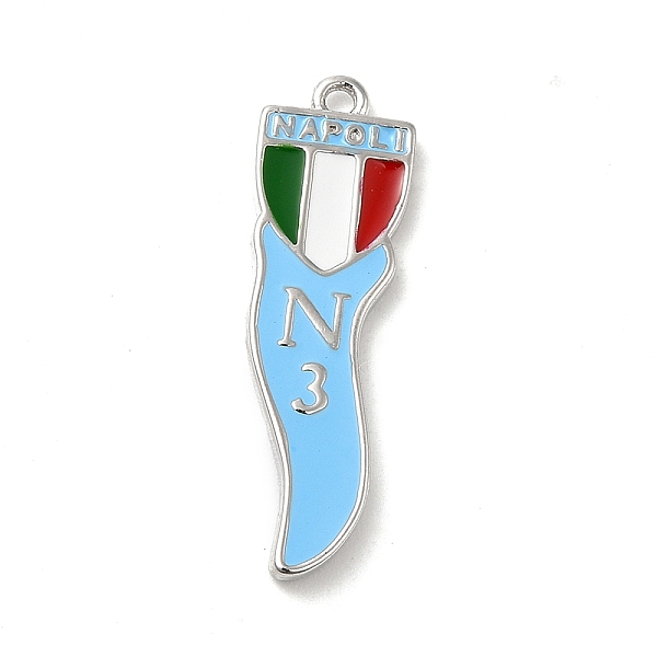 

PandaHall Rack Plating Brass Enamel Pendants, Lead Free & Cadmium Free, Long-Lasting Plated, Horn of Plenty/Italian Horn Cornicello with...