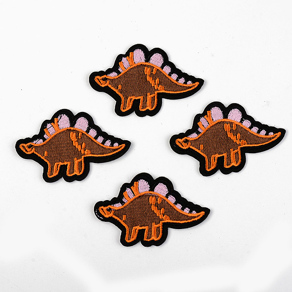 

PandaHall Computerized Embroidery Cloth Iron on/Sew on Patches, Appliques, Costume Accessories, Dinosaur, Saddle Brown, 47x74x2mm Cloth...