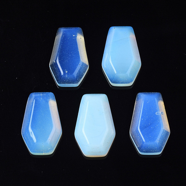 

PandaHall Opalite Cabochons, Hexagon, 30x19x6~8mm Opalite Hexagon