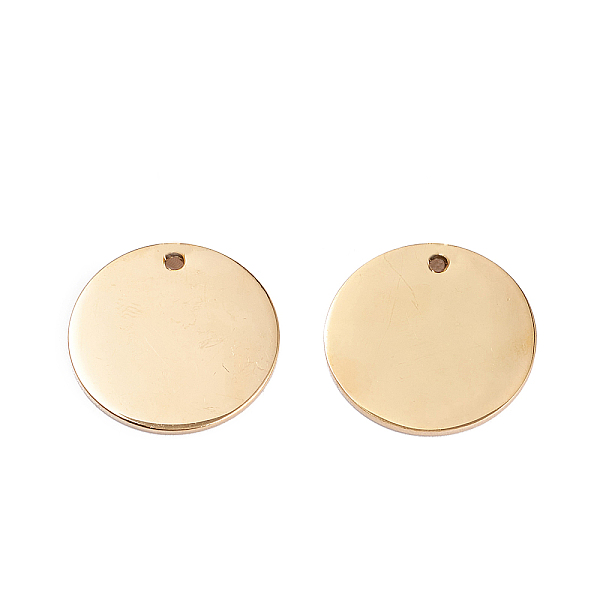 

PandaHall Ion Plating(IP) 304 Stainless Steel Pendants, Stamping Blank Tag, Flat Round Charm, Golden, 25x1.5mm, Hole: 2mm 304 Stainless...