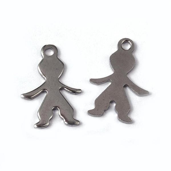 

PandaHall 304 Stainless Steel Pendants, Kids Silhouette Pendants, Stainless Steel Color, 16x11x0.8mm, Hole: 1.5mm 304 Stainless Steel Human