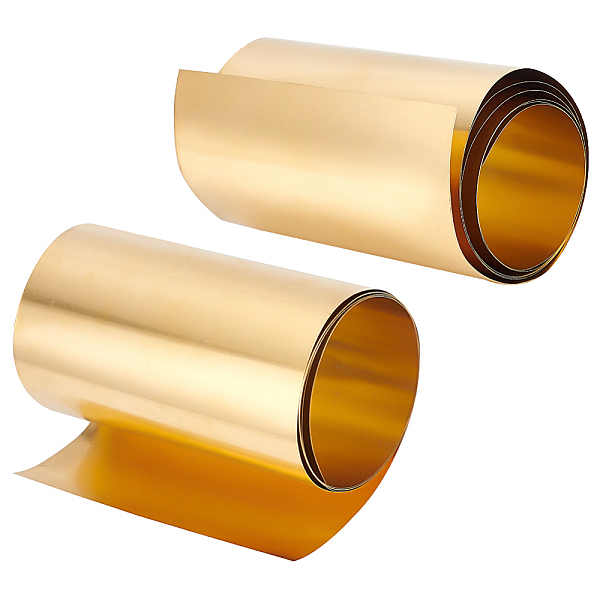 

PandaHall Brass Sheet, Raw(Unplated), 100x0.1mm, 1m/roll Brass