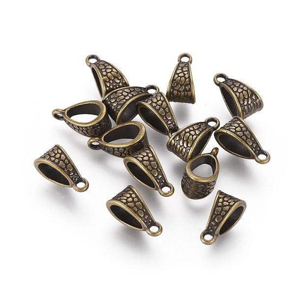 

PandaHall Tibetan Style Alloy Tube Bails, Loop Bails, Bail Beads, Lead Free and Cadmium Free, Antique Bronze, 14.5x7.5x8.5mm, Hole: 2mm...