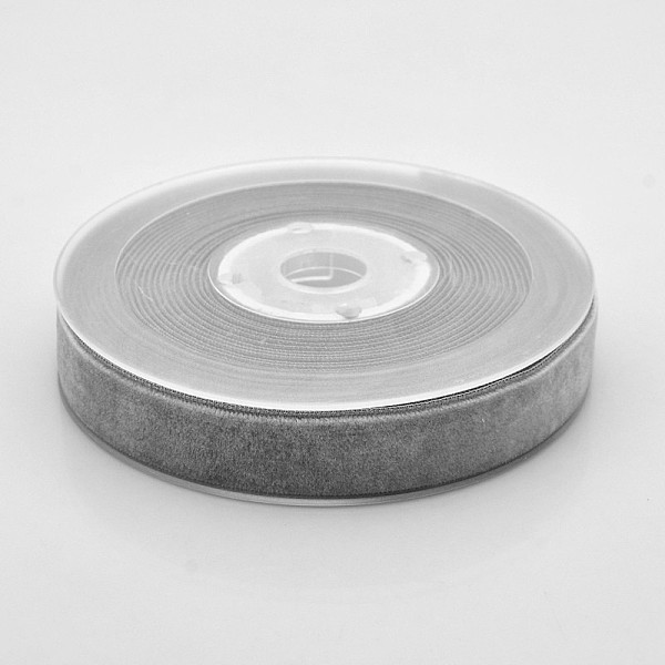 

PandaHall Polyester Velvet Ribbon for Gift Packing and Festival Decoration, Dark Gray, 5/8 inch(15mm), about 25yards/roll(22.86m/roll)...