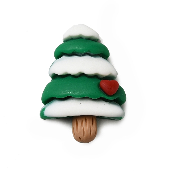 

PandaHall Christmas Theme Opaque Resin Cabochons, Christmas Tree Pattern, 25x18x8mm Resin Christmas Tree