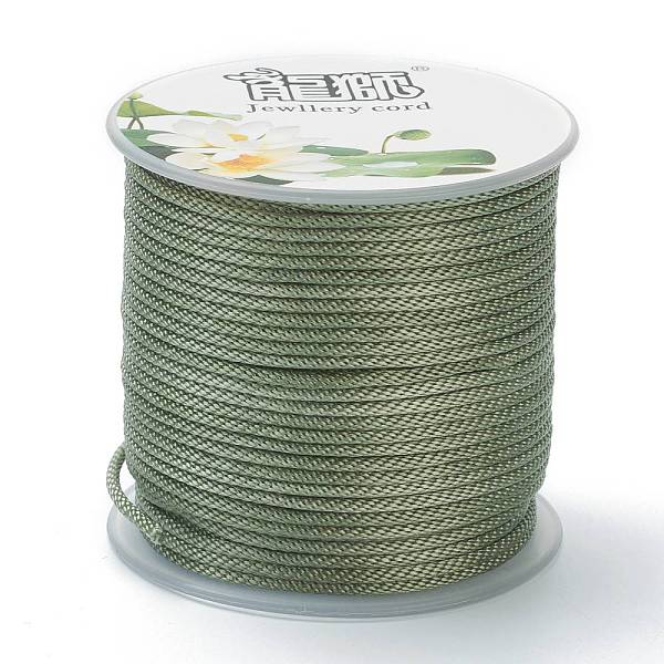 

PandaHall Polyester Braided Cords, for Jewelry Making Beading Crafting, Dark Sea Green, 1.5mm, about 21.87 yards(20m)/roll Polyester