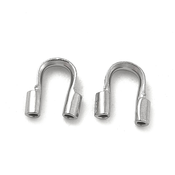 

PandaHall 304 Stainless Steel Wire Guardian and Protectors, Stainless Steel Color, 5x4.5x1.2mm, Hole: 0.7mm 304 Stainless Steel