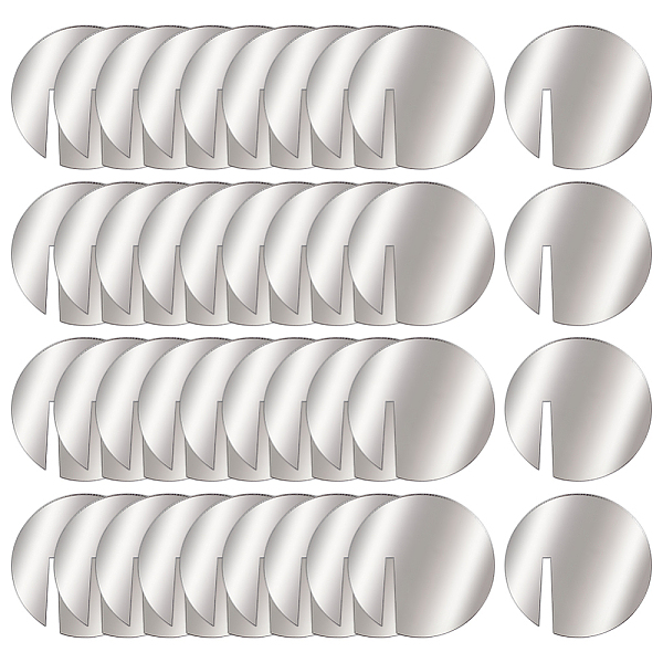 

PandaHall 40Pcs Custom Mirror Acrylic Wine Glass Charms, Goblet Marker, Flat Round, Flat Round, 49.5x1.5mm Acrylic Flat Round