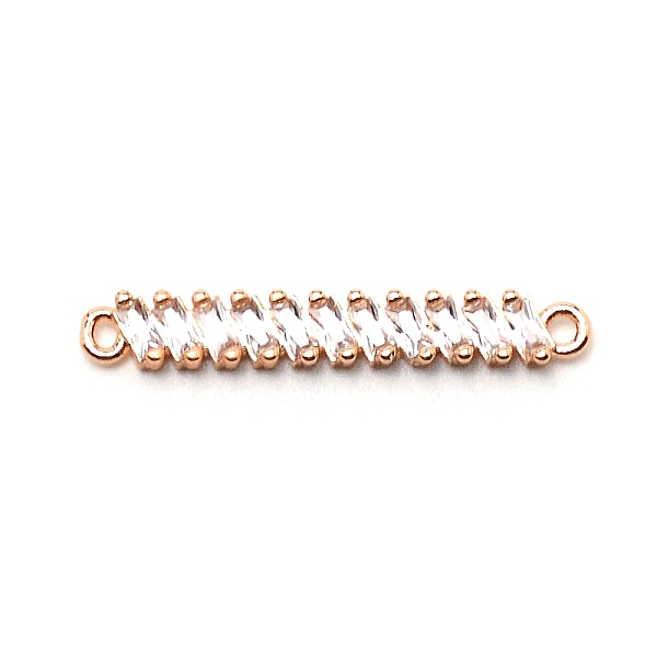 

PandaHall Brass Micro Pave Clear Cubic Zirconia Pendants, Long-Lasting Plated, Strip, Real 14K Gold Plated, 4x26.5x3mm, Hole: 1.2mm...