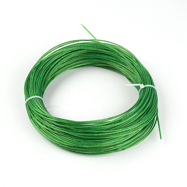 

PandaHall Plastic Inner Stainless Steel Wire, for Jewelry Making, Green, 2mm, 50m/bundle Stainless Steel Round Green