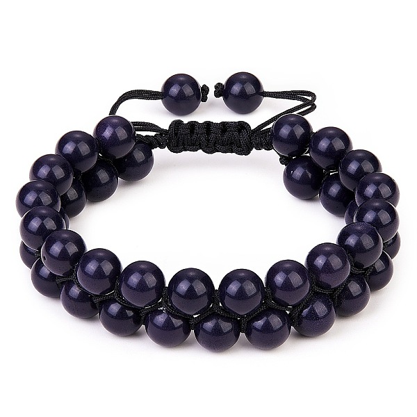 

PandaHall Synthetic Blue Goldstone Braided Bead Bracelet, Double Layer Gemstone Adjustable Bracelet for Women, Inner Diameter: 2-1/8~3 inch...