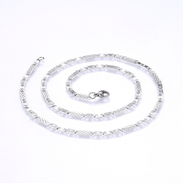 304 Stainless Steel Mariner Link Chains Necklaces