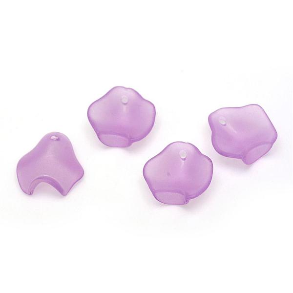 

PandaHall Transparent Acrylic Charms, Frosted, Leaf, Plum, 14.5x14x1mm, Hole: 1.5mm, about 2083pcs/500g Acrylic Leaf Purple