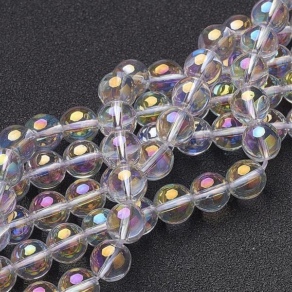 

PandaHall Natural Gemstone Beads Strands, Quartz Crystal, AB Color, Round, Colorful, about 8mm in diameter, hole: 1mm, about 50pcs/strand...