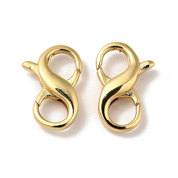 

PandaHall Brass Lobster Claw Clasps, Double Clasps, Cadmium Free & Nickel Free & Lead Free, Real 18K Gold Plated, 13x8.5x3mm, Hole: 4mm...