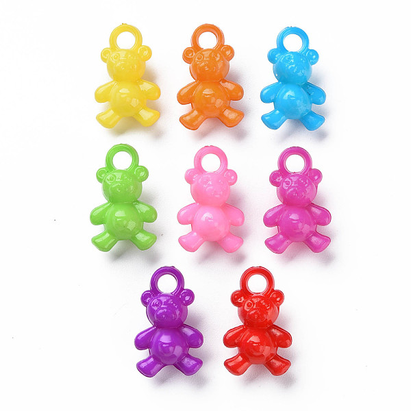 

PandaHall Opaque Acrylic Pendants, Bear, Mixed Color, 19.5x12.5x10mm, Hole: 3mm, about 815pcs/500g Acrylic Bear Multicolor