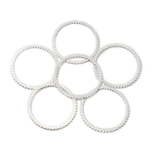 

PandaHall Brass Linking Rings, Lead Free & Cadmium Free, Round Ring, 925 Sterling Silver Plated, 30x0.5mm, Inner Diameter: 26mm Brass Ring