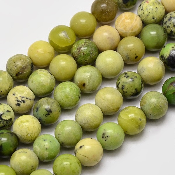 

PandaHall Natural Serpentine Round Beads Strands, 8mm, Hole: 1mm, about 46pcs/strand, 15.1 inch Serpentine Round