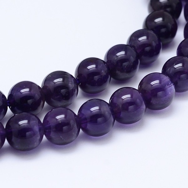 

PandaHall Natural Amethyst Round Bead Strands, Grade AB, DarkSlate Blue, 6mm, Hole: 0.8mm, about 64pcs/strand, 15.5 inch Amethyst Round Blue