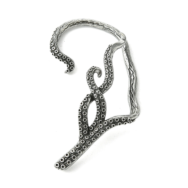

PandaHall 316 Surgical Stainless Steel Cuff Earrings, Octopus, Left, Antique Silver, 56.5x33mm 316 Surgical Stainless Steel Octopus