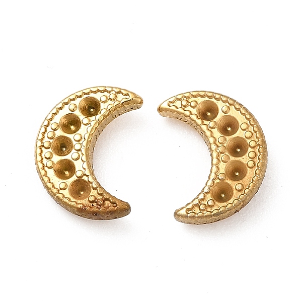 

PandaHall Ion Plating(IP) 304 Stainless Steel Stud Earring Findings, Earring Settings for Rhinestone, Crescent Moon, Real 18K Gold Plated...