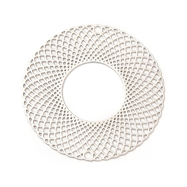 

PandaHall Rack Plating Brass Filigree Big Pendants, Long-Lasting Plated, Flat Round, Platinum, 30x0.3mm, Hole: 1.2mm Brass Flat Round